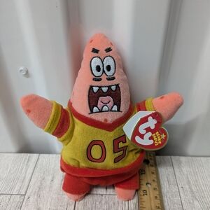 Ty Football Star Stuffed Animal - Pink and Yellow